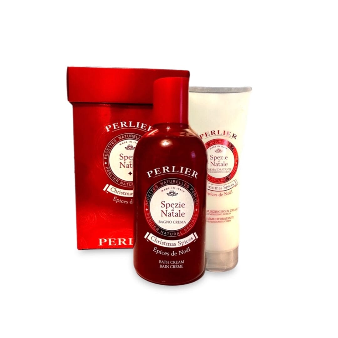 PERLIER CHRISTMAS SPICES GIFT SET | 16.9 oz Body Wash and 8.4 oz Body Cream 