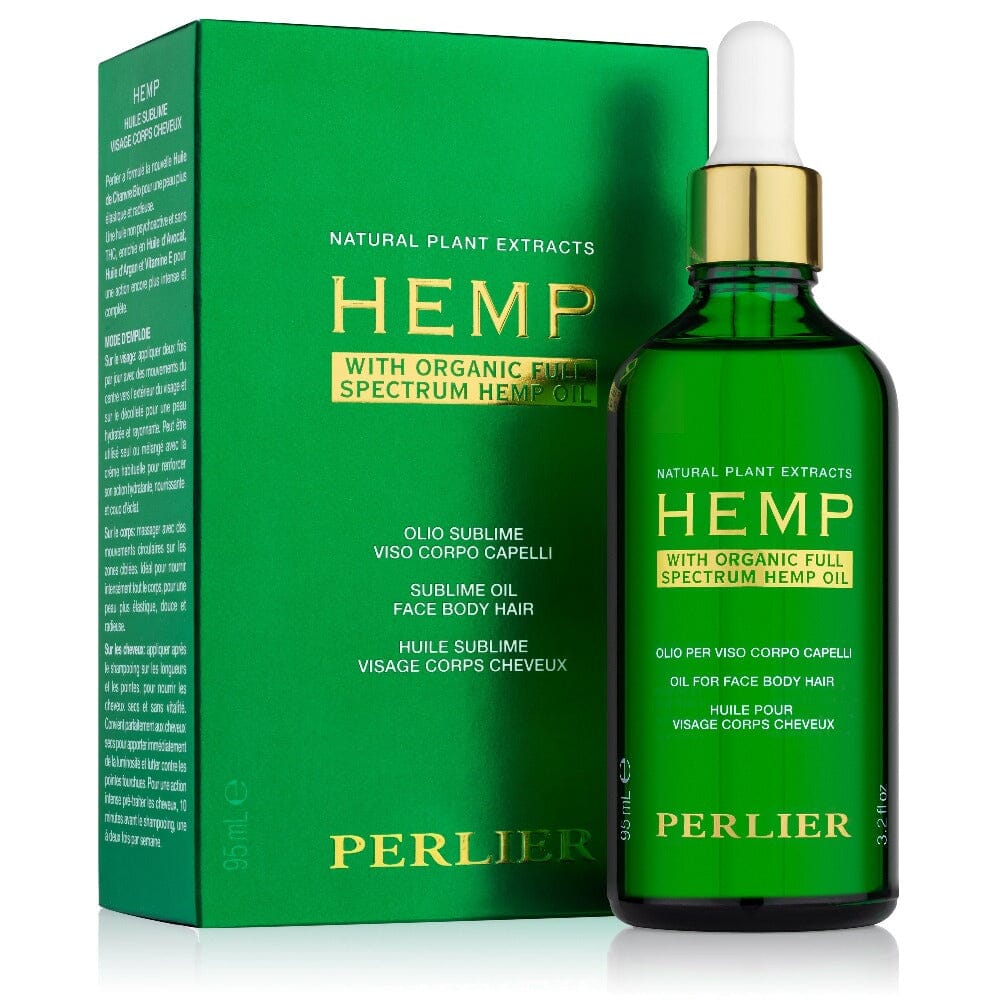 PERLIER 3.2 OZ HEMP OIL FOR FACE, BODY & HAIR