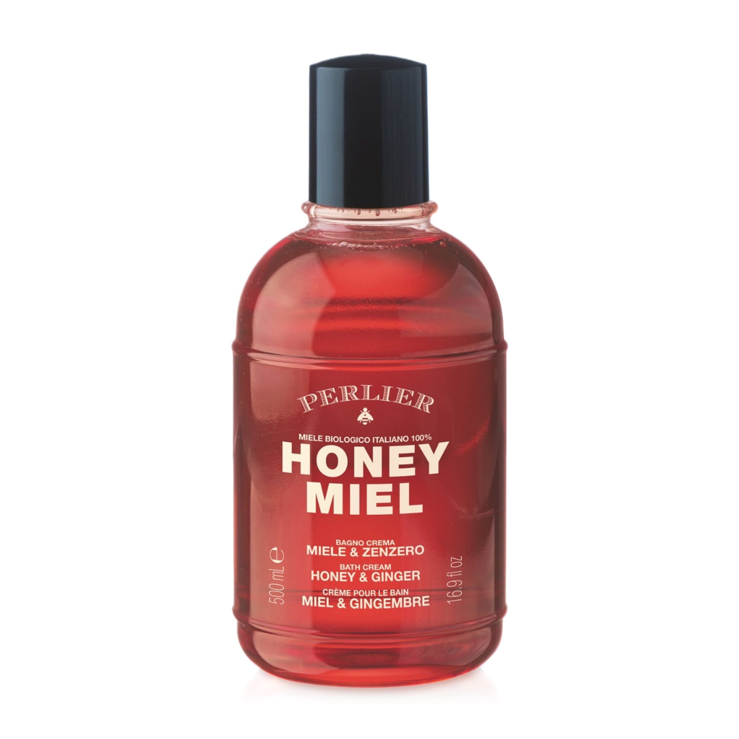 PERLIER 16.9 OZ HONEY + GINGER BATH & SHOWER CREAM | GENTLE HYDRATING BODY WASH | ORGANIC HONEY