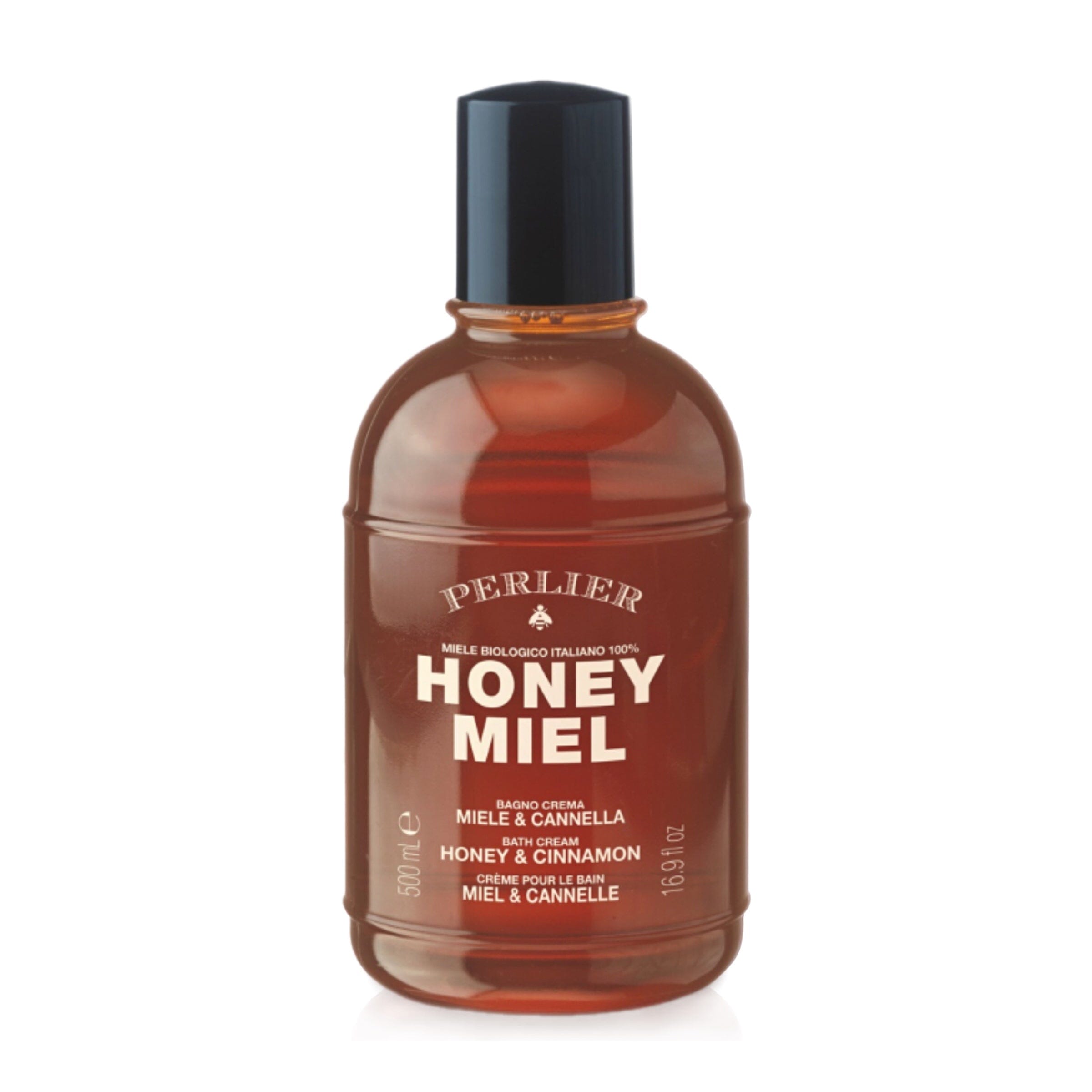 PERLIER 16.9 OZ HONEY + CINNAMON BATH & SHOWER CREAM | GENTLE MOISTURIZING BODY WASH | ORGANIC HONEY