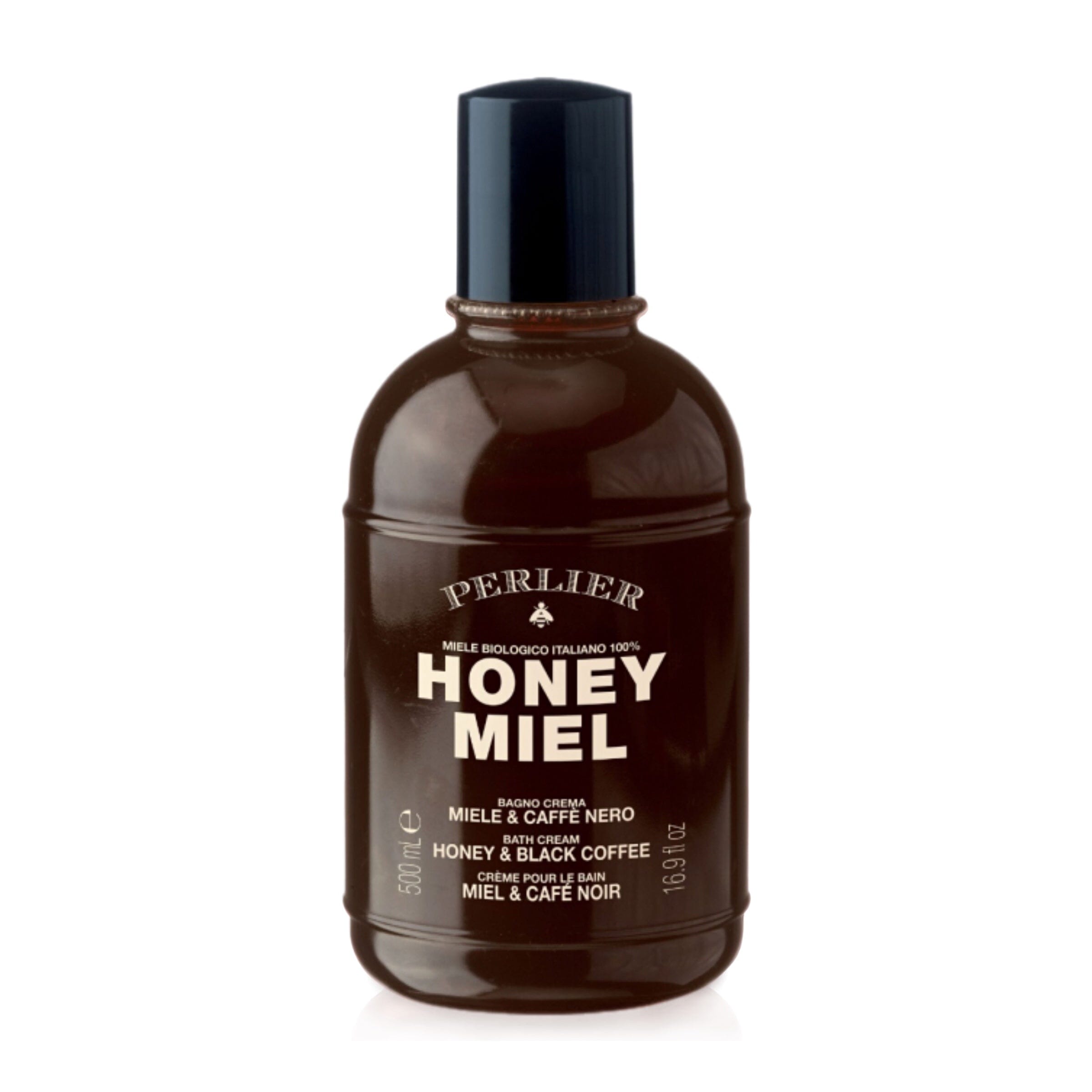 PERLIER 16.9 OZ HONEY + BLACK COFFEE BATH & SHOWER CREAM | GENTLE HYDRATING BODY WASH | ORGANIC HONEY