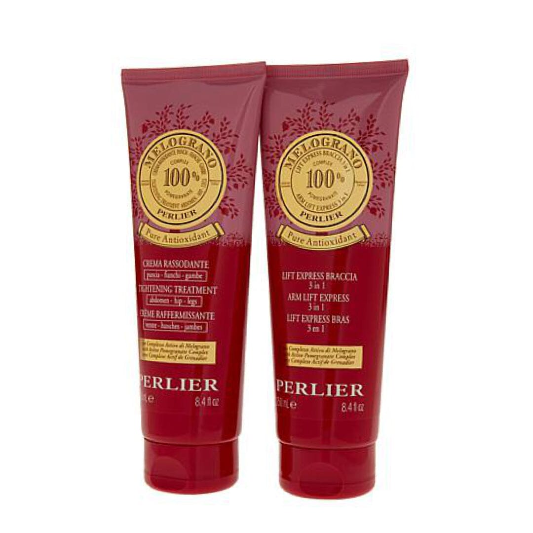 PERLIER POMEGRANATE BODY TIGHTENING DUO | 8.4 OZ ARM LIFT EXPRESS & 8.4 OZ BODY TIGHTENING CREAM FOR ABS, HIPS & LEGS