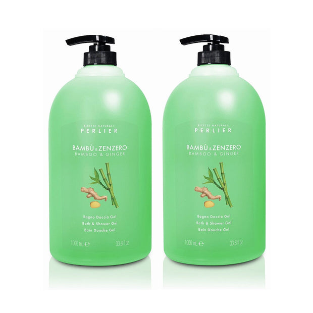 Bamboo + Ginger Bath & Shower Gel - Perlier - BODY CARE, BATH & SHOWER CREAMS, HERBAL, 2 LITER