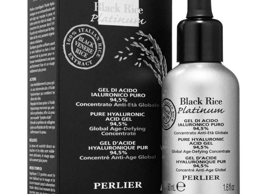 BLACK RICE 94.5% PURE HYALURONIC ACID GEL - Perlier - SKINCARE, FACE SERUMS & OILS, BLACK RICE