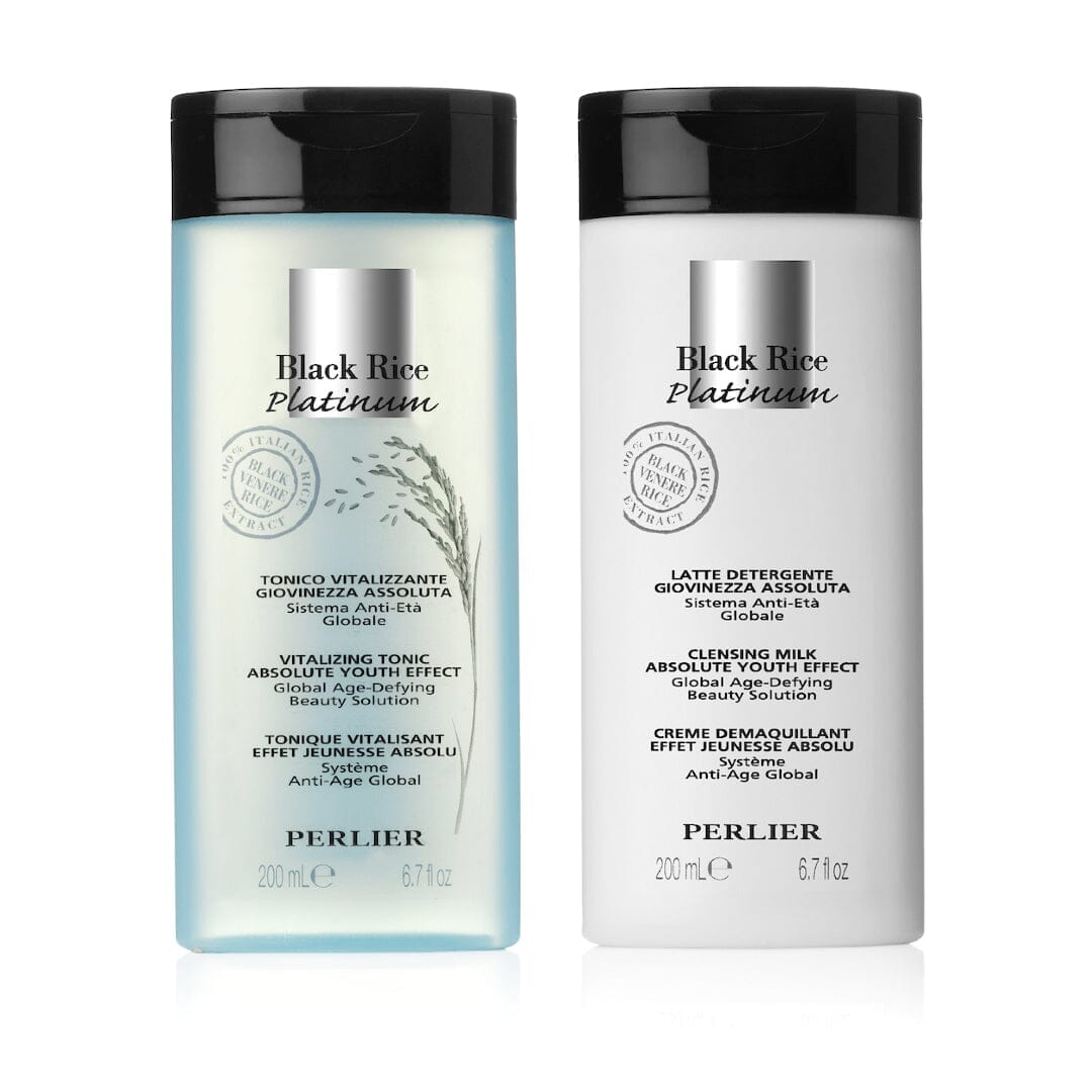 BLACK RICE FACE CLEANSER & TONER - Perlier - SKINCARE, FACE CLEANSERS & TONERS, BLACK RICE, BUNDLES