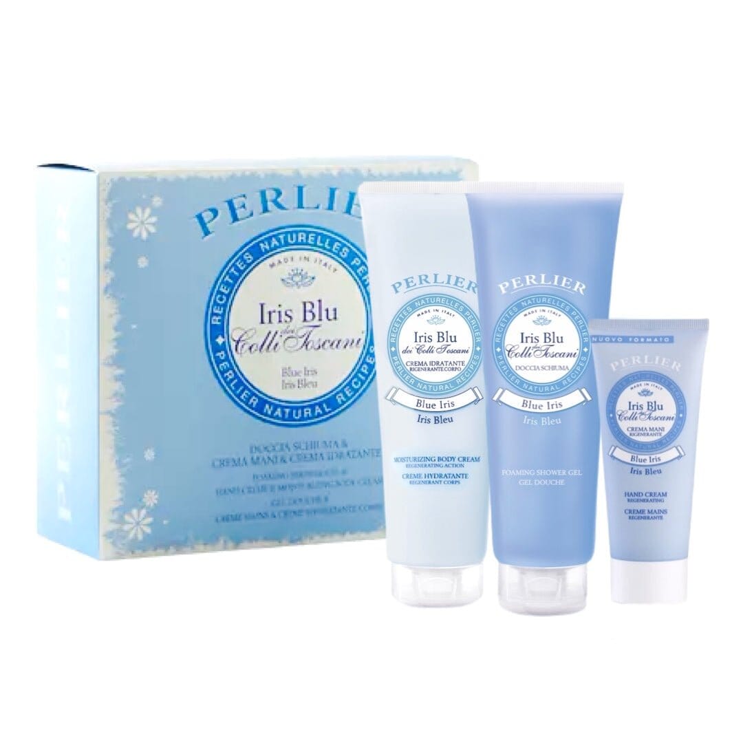 BLUE IRIS BODY CARE TRIO - Perlier - BODY CARE, BATH & BODY, FLORALS, GIFT DUO