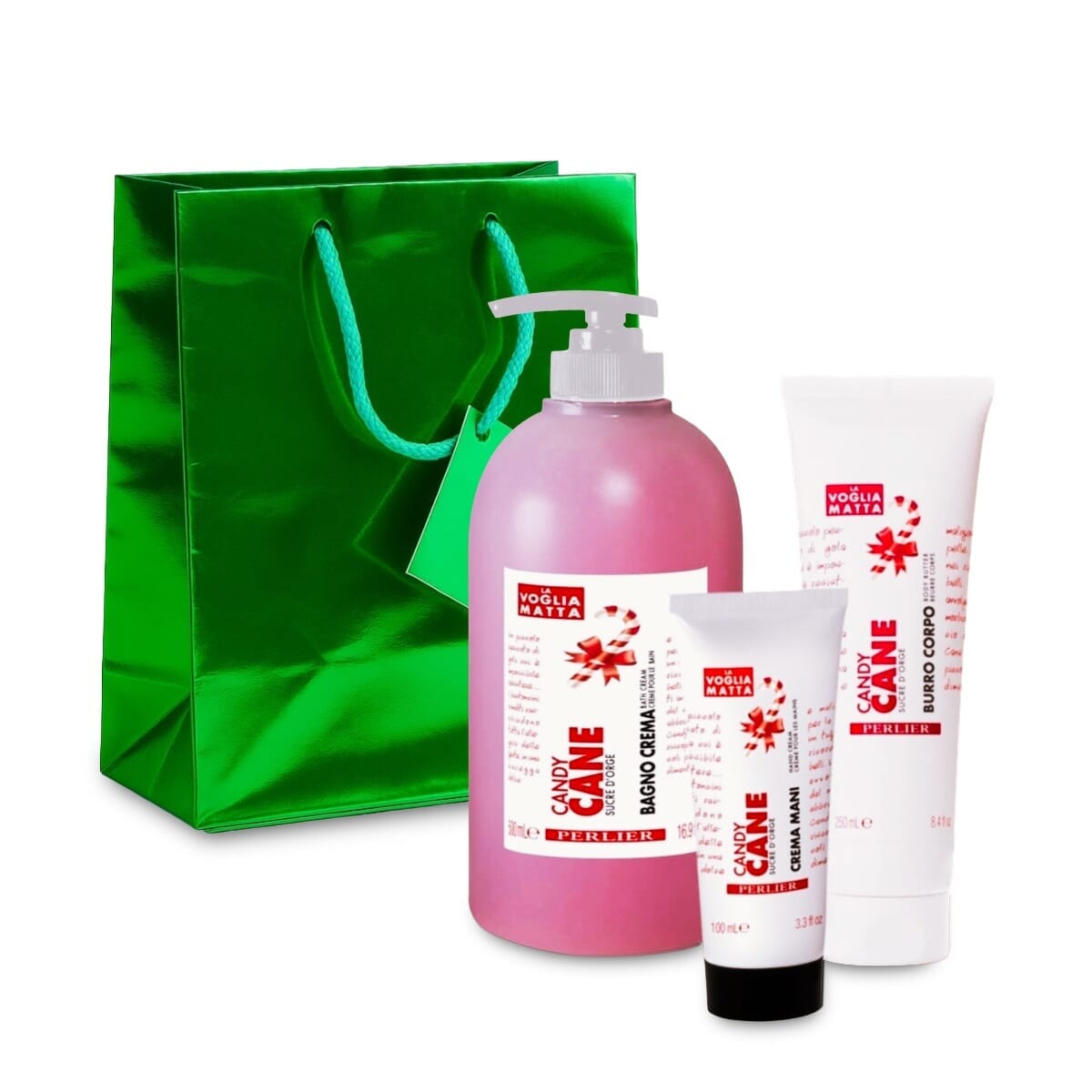Candy Cane Bath & Body Gift Set - Perlier - BUNDLED BODYCARE, MINT