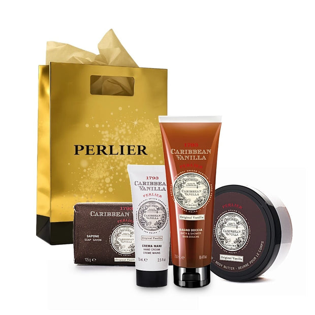 Caribbean Vanilla Bath & Body Gift Set - Perlier - BUNDLED BODYCARE, CARIBBEAN VANILLA, GIFT SET