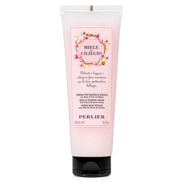 CHERRY BLOSSOM HONEY BATH & SHOWER CREAM - Perlier - BODY CARE, BATH & SHOWER CREAMS, CHERRY BLOSSOM HONEY