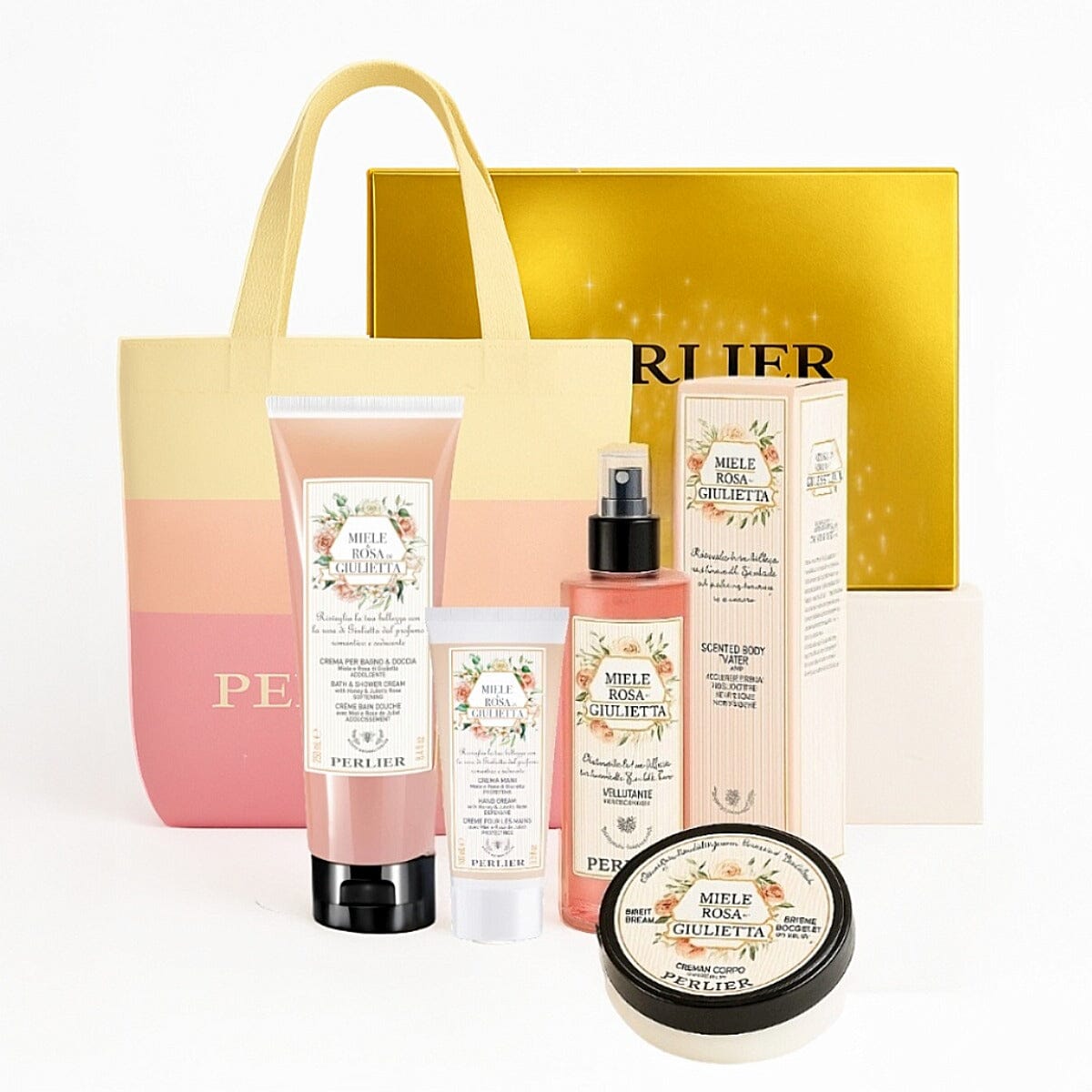 Honey + Juliet's Rose Bath & Body Gift Set - Perlier - BUNDLED BODY CARE, HONEY - FLORAL, GIFT SET