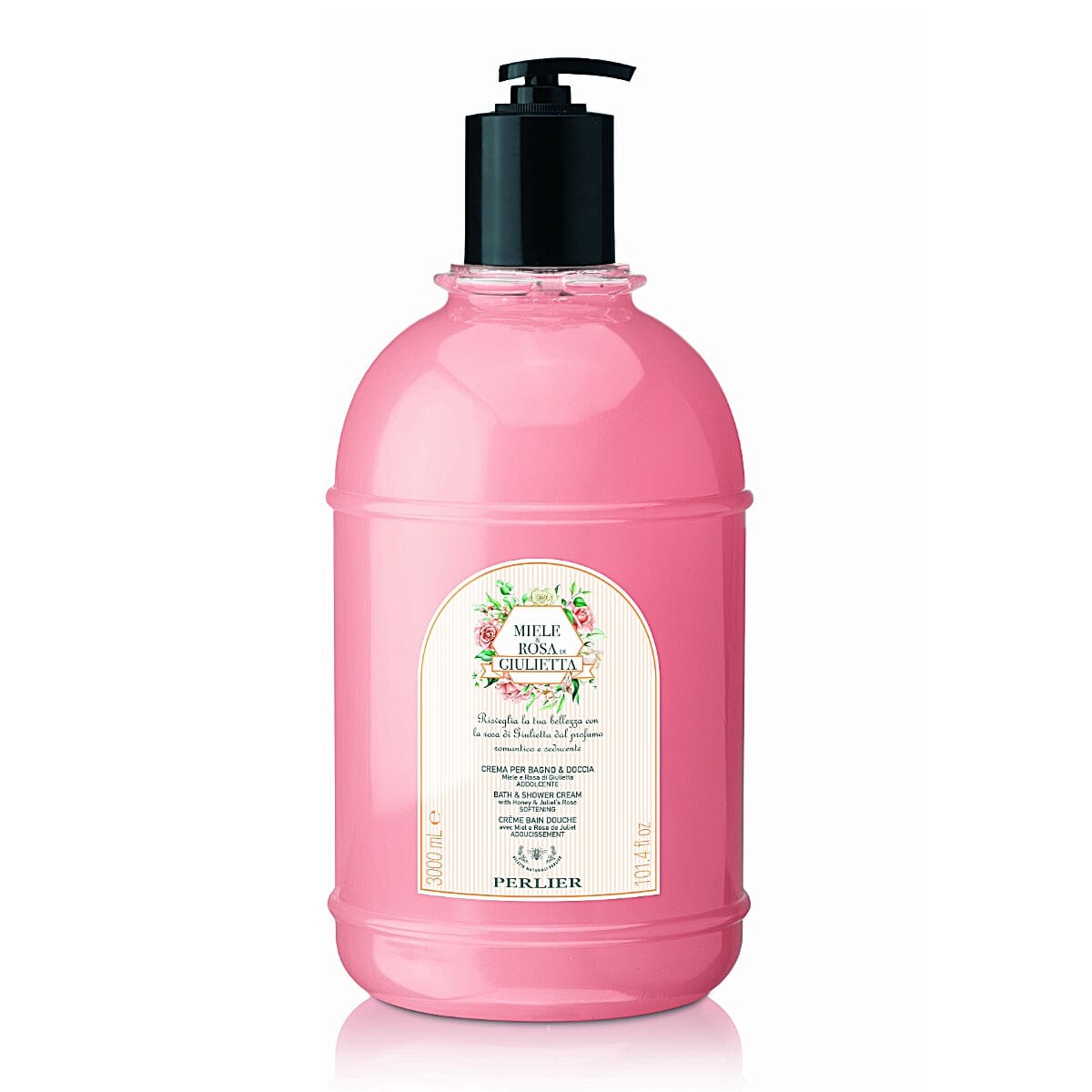 Honey + Juliet's Rose Jumbo - Size Bath & Shower Cream - Perlier - BODY CARE, BATH & SHOWER CREAMS, HONEY, 3 LITER