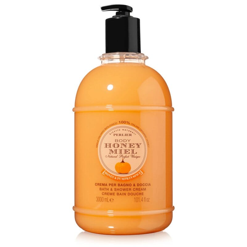 HONEY + PUMPKIN SPICE BATH & SHOWER CREAM - JUMBO SIZE - Perlier - BODY CARE, BATH & SHOWER CREAMS, HONEY MIEL, 3 LITER