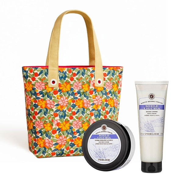 Liguria Honey + Lavender Bath & Body Duo - Perlier - BUNDLED RETIRING BODY CARE, HONEY - FLORAL
