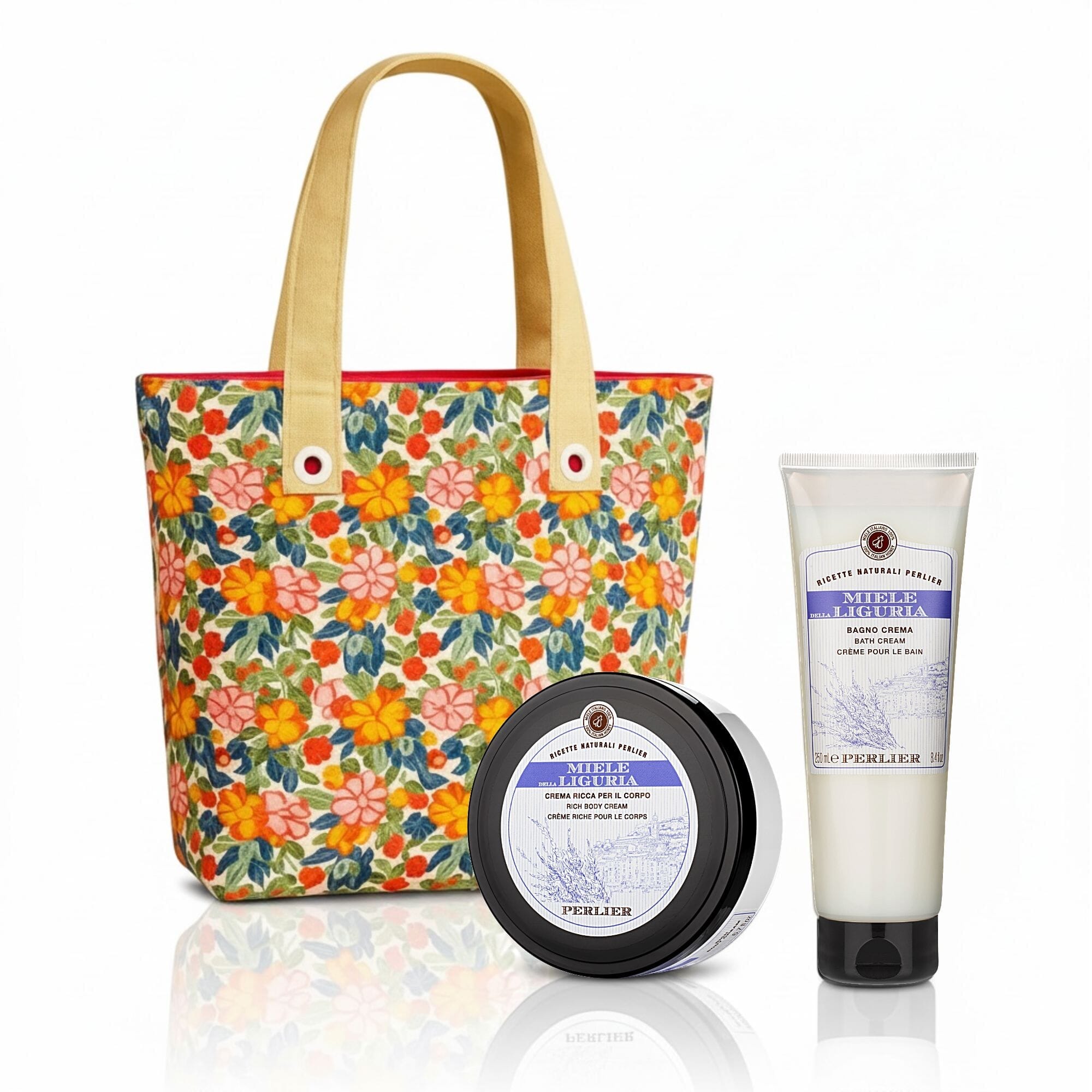 Liguria Honey + Lavender Bath & Body Duo - Perlier - BUNDLED RETIRING BODY CARE, HONEY - FLORAL