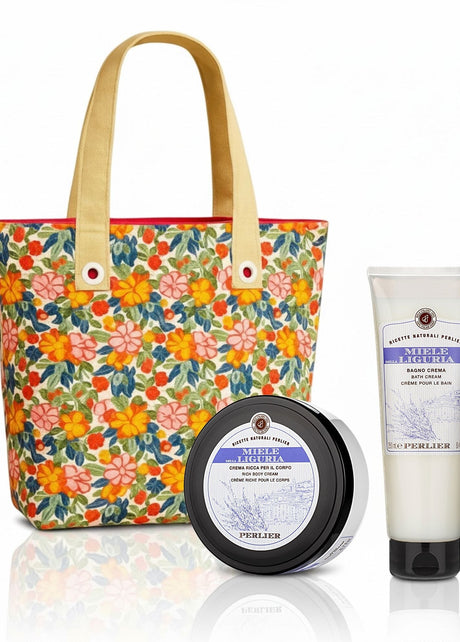Liguria Honey + Lavender Bath & Body Duo - Perlier - BUNDLED RETIRING BODY CARE, HONEY - FLORAL