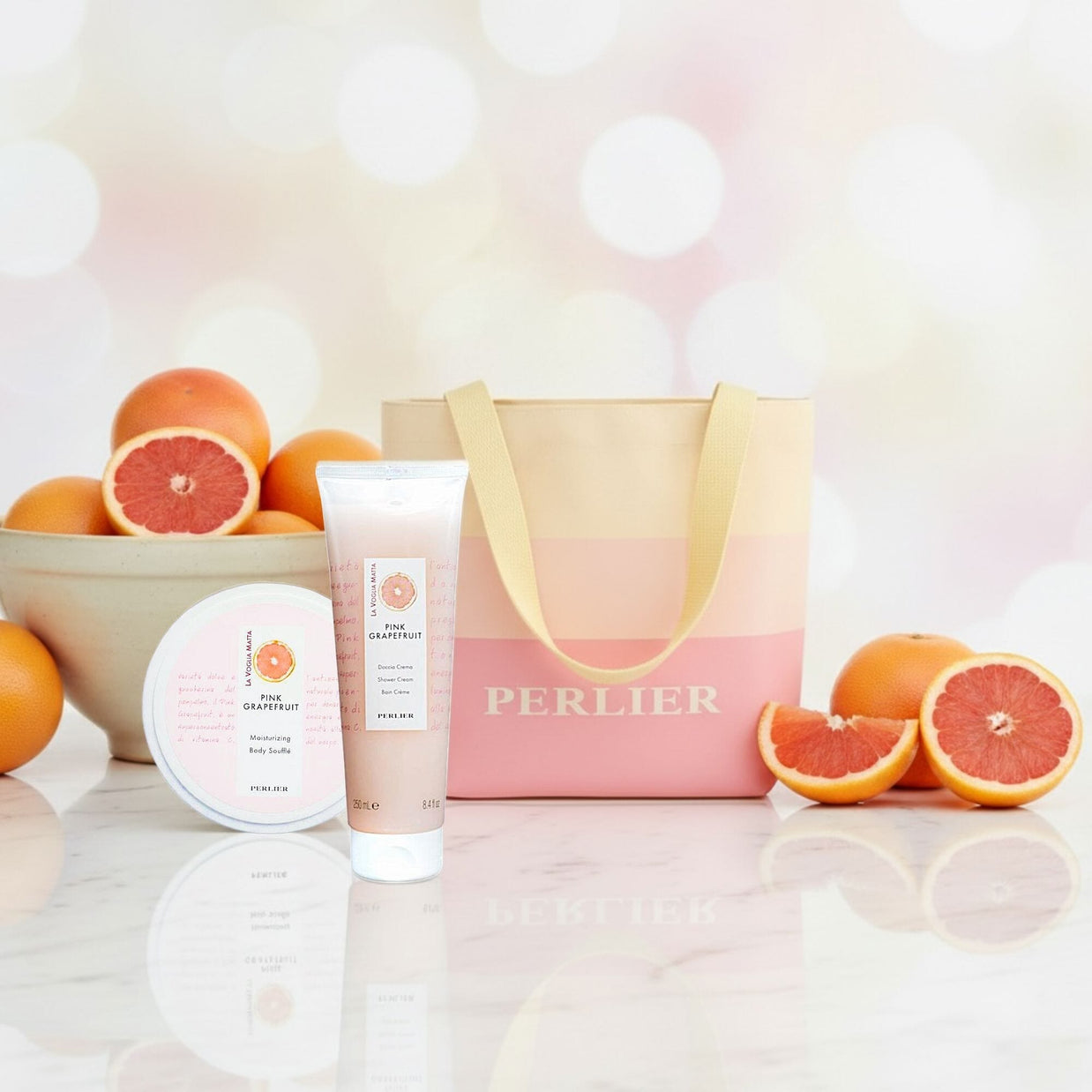 Pink Grapefruit Bath & Body Duo - Perlier - BUNDLED RETIRING BODY CARE, CITRUS
