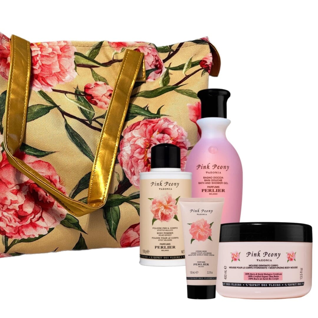 PINK PEONY 4 - PC BATH & BODY GIFT SET - Perlier - BODY CARE, BATH & BODY, FLORALS, GIFT SET