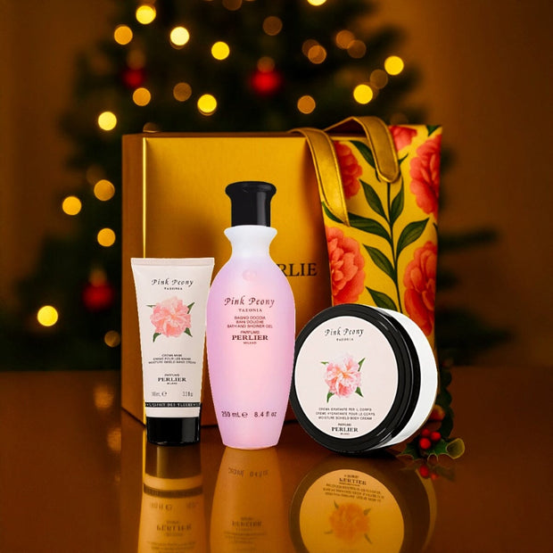 Pink Peony Bath & Body Gift Set - Perlier - BUNDLED BODY CARE, FLORALS, GIFT SET