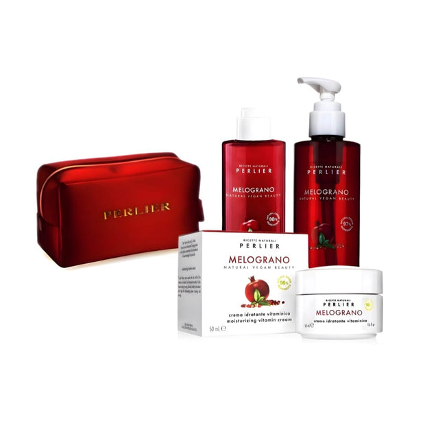 POMEGRANATE MOISTURIZING SKINCARE TRIO - Perlier - SKINCARE, POMEGRANATE, BUNDLES