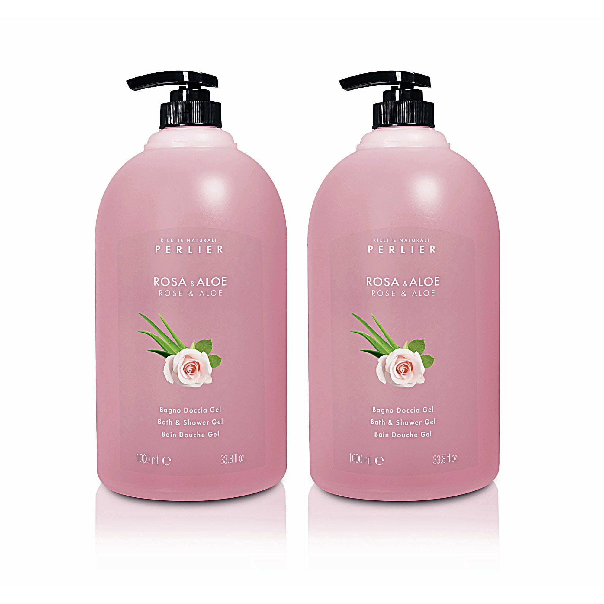 Rose + Aloe Bath & Shower Gel - Perlier - BODY CARE, BATH & SHOWER CREAMS, FLORAL, 2 LITER