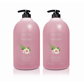 Rose + Aloe Bath & Shower Gel - Perlier - BODY CARE, BATH & SHOWER CREAMS, FLORAL, 2 LITER