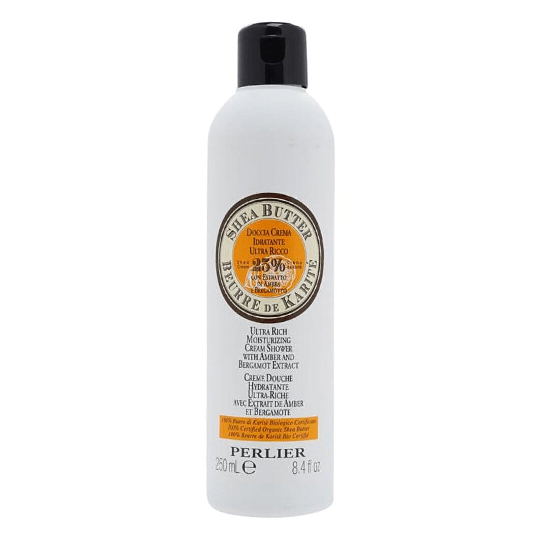 SHEA BUTTER + AMBER & BERGAMOT BATH CREAM - Perlier - BODY CARE, BATH & SHOWER CREAMS, SHEA BUTTER