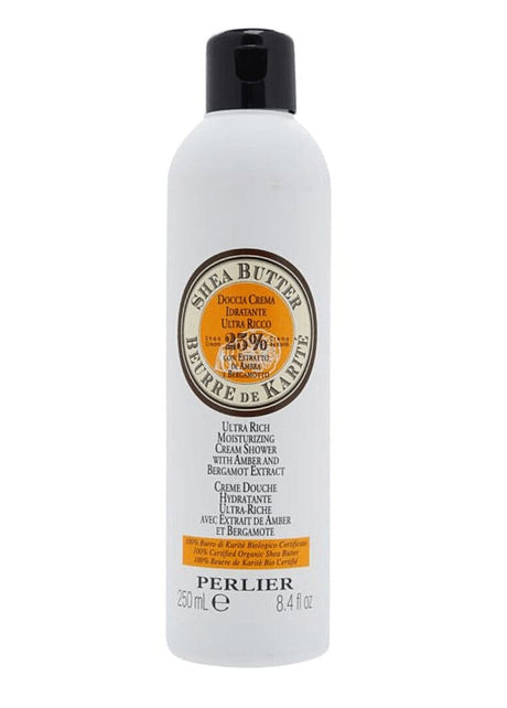SHEA BUTTER + AMBER & BERGAMOT BATH CREAM - Perlier - BODY CARE, BATH & SHOWER CREAMS, SHEA BUTTER
