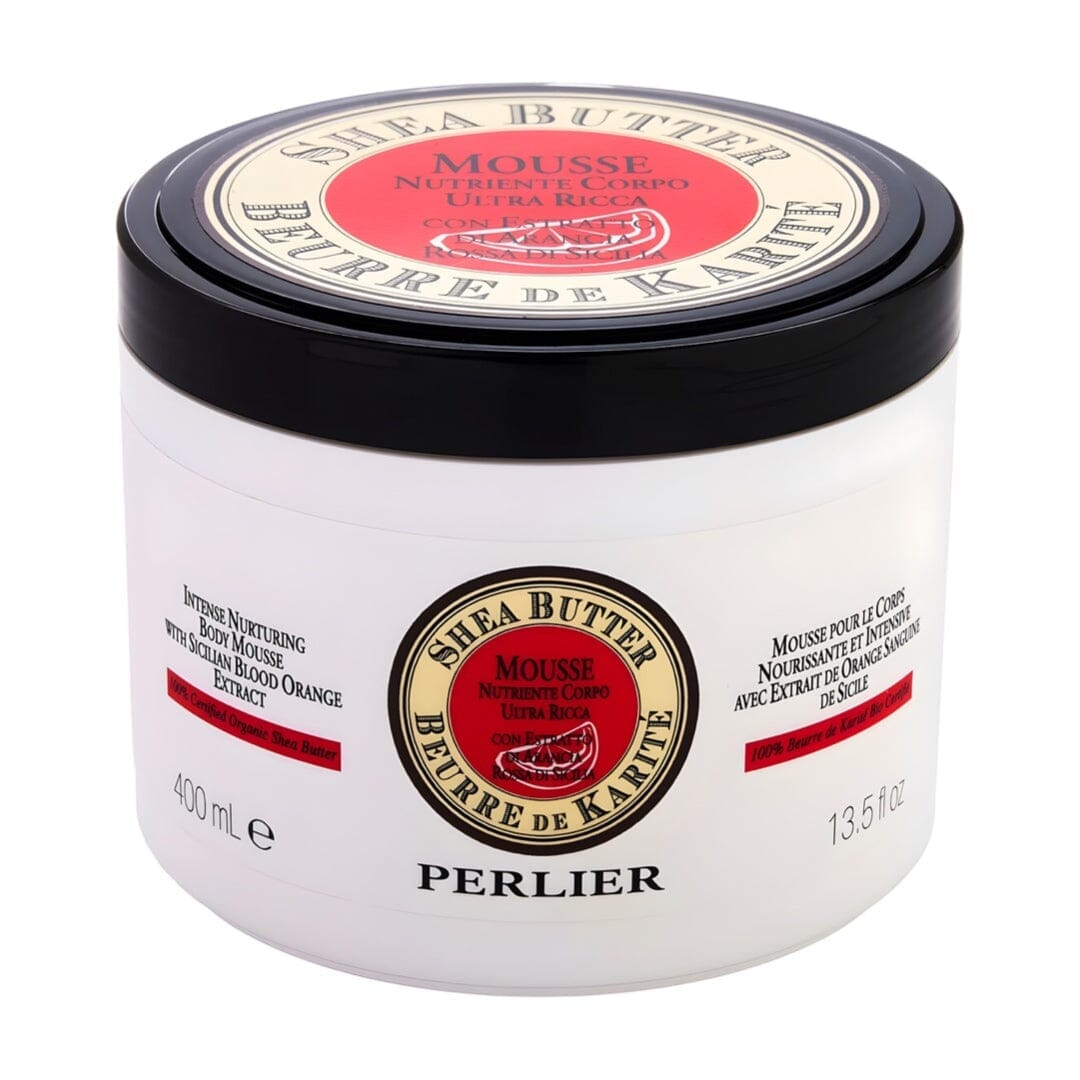 SHEA BUTTER + BLOOD ORANGE BODY MOUSSE - Perlier - BODY CARE, BODY CREAMS & BUTTERS, SHEA BUTTER