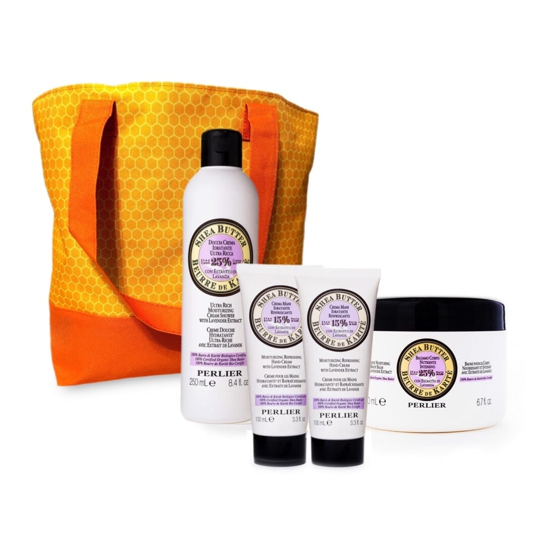 SHEA BUTTER + LAVENDER 4 - PIECE BATH & BODY GIFT SET - Perlier - GIFT SET