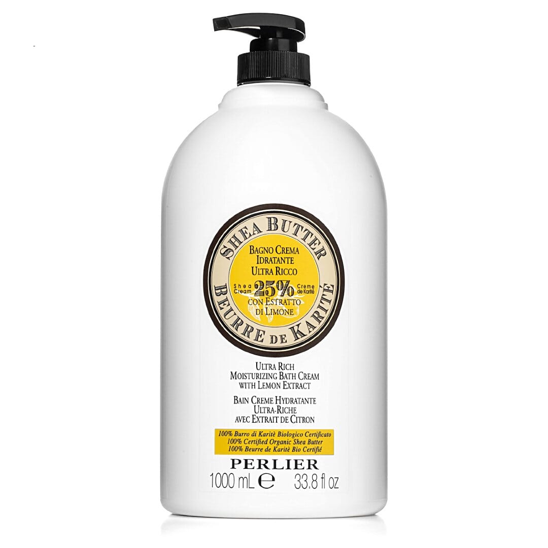 SHEA BUTTER + LEMON BATH & SHOWER CREAM - XL SIZE - Perlier - BODY CARE, BATH & SHOWER CREAMS, SHEA BUTTER, 1 LITER