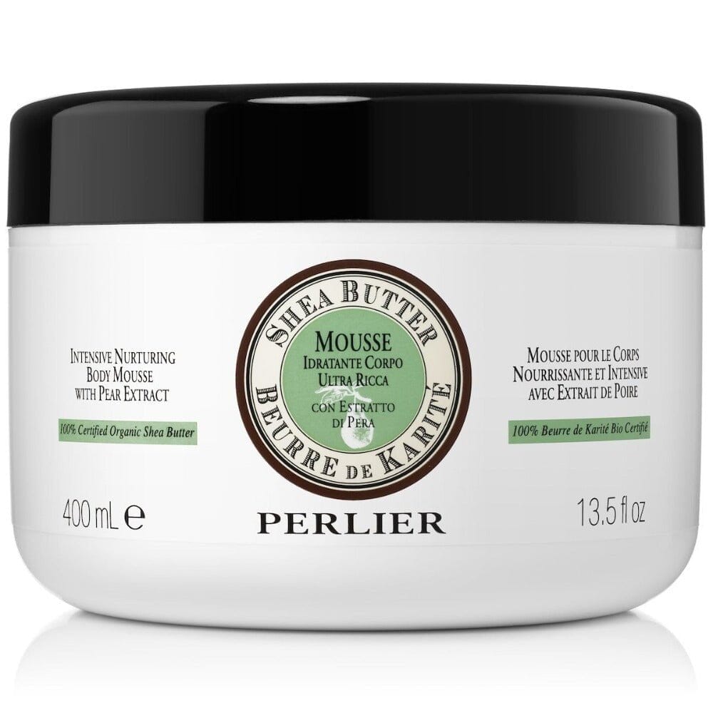 SHEA BUTTER + PEAR BODY MOUSSE - Perlier - BODY CARE, BODY CREAMS & BUTTERS, SHEA BUTTER