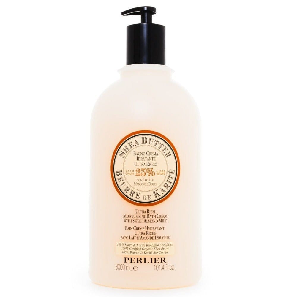 SHEA BUTTER + SWEET ALMOND BATH & SHOWER CREAM - JUMBO SIZE - Perlier - BODY CARE, BATH & SHOWER CREAMS, SHEA BUTTER, 3 LITER