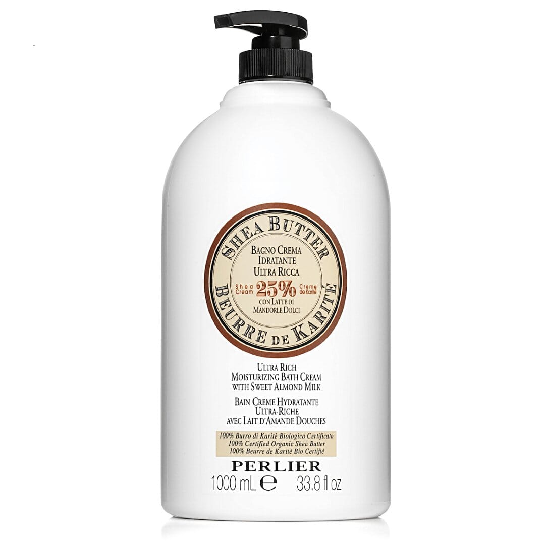 SHEA BUTTER + SWEET ALMOND BATH & SHOWER CREAM - XL SIZE - Perlier - BODY CARE, BATH & SHOWER CREAMS, SHEA BUTTER, 1 LITER