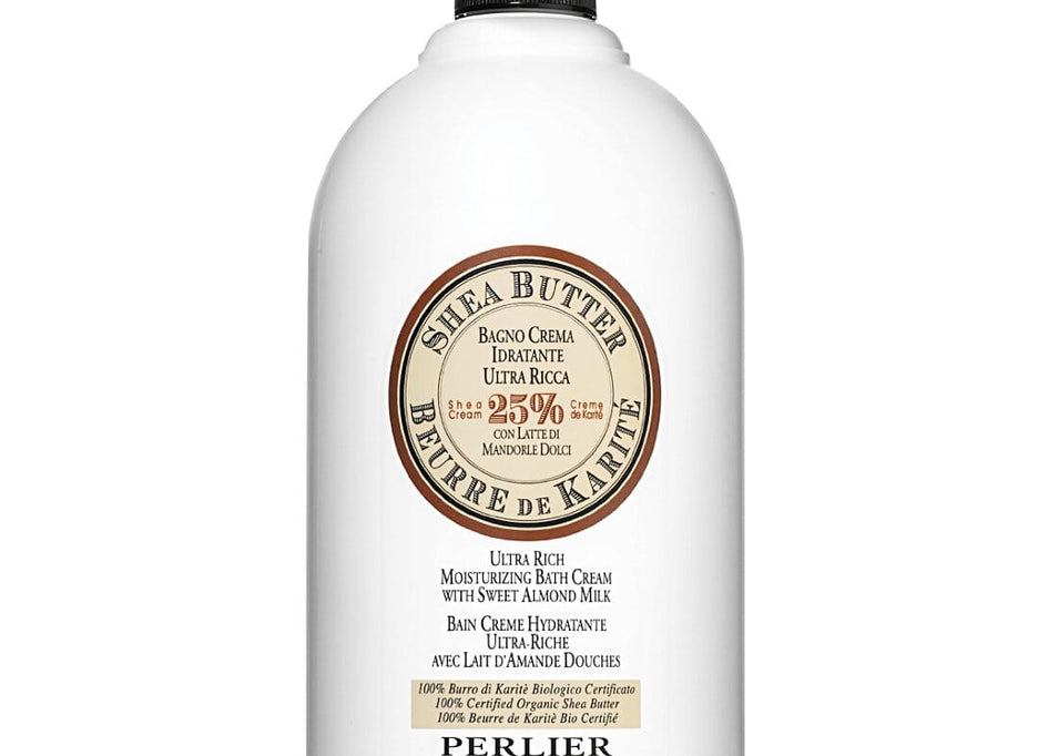 SHEA BUTTER + SWEET ALMOND BATH & SHOWER CREAM - XL SIZE - Perlier - BODY CARE, BATH & SHOWER CREAMS, SHEA BUTTER, 1 LITER