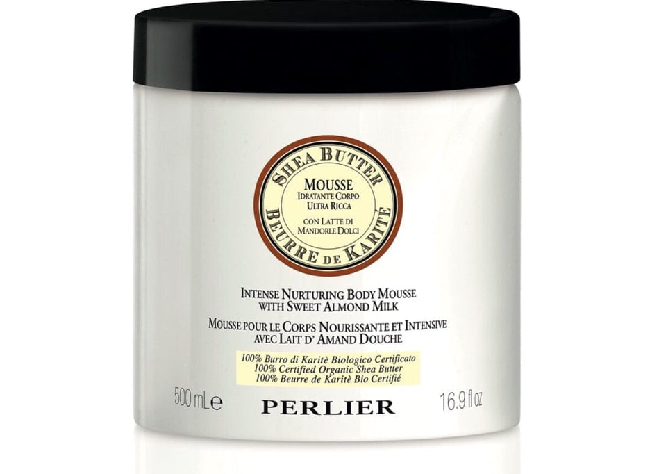 SHEA BUTTER + SWEET ALMOND BODY MOUSSE - Perlier - BODY CARE, BODY CREAMS & BUTTERS, SHEA BUTTER