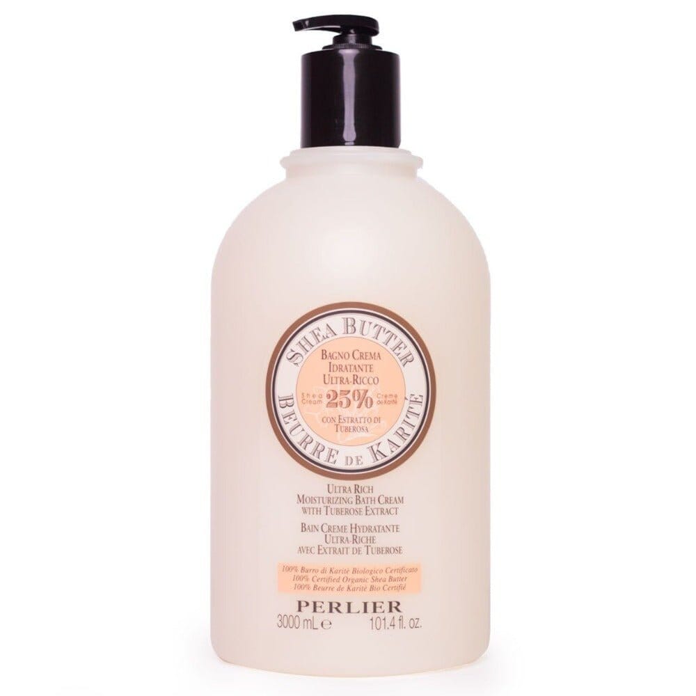 SHEA BUTTER + TUBEROSE BATH & SHOWER CREAM - JUMBO SIZE - Perlier - BODY CARE, BATH & SHOWER CREAMS, SHEA BUTTER, 3 LITER