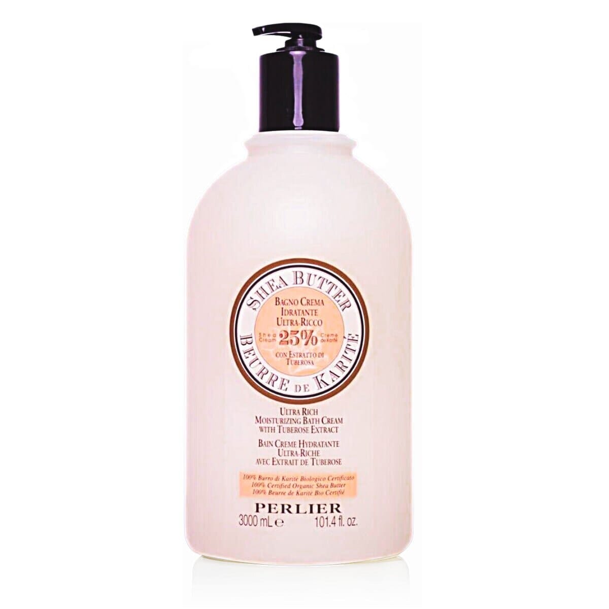 Shea Butter + Tuberose Jumbo - Size Bath & Shower Cream - Perlier - BODY CARE, BATH & SHOWER CREAMS, SHEA BUTTER, 3 LITER