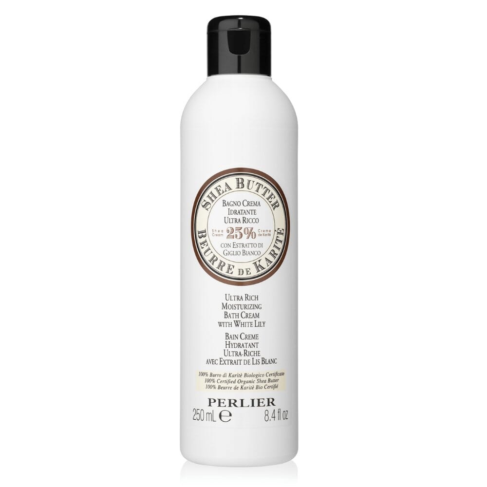 SHEA BUTTER + WHITE LILY BATH & SHOWER CREAM - Perlier - BODY CARE, BATH & SHOWER CREAMS, SHEA BUTTER