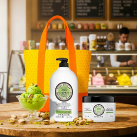 Shea + Pistachio XL - Size Bath & Body Duo - Perlier - BUNDLED BODYCARE, SHEA