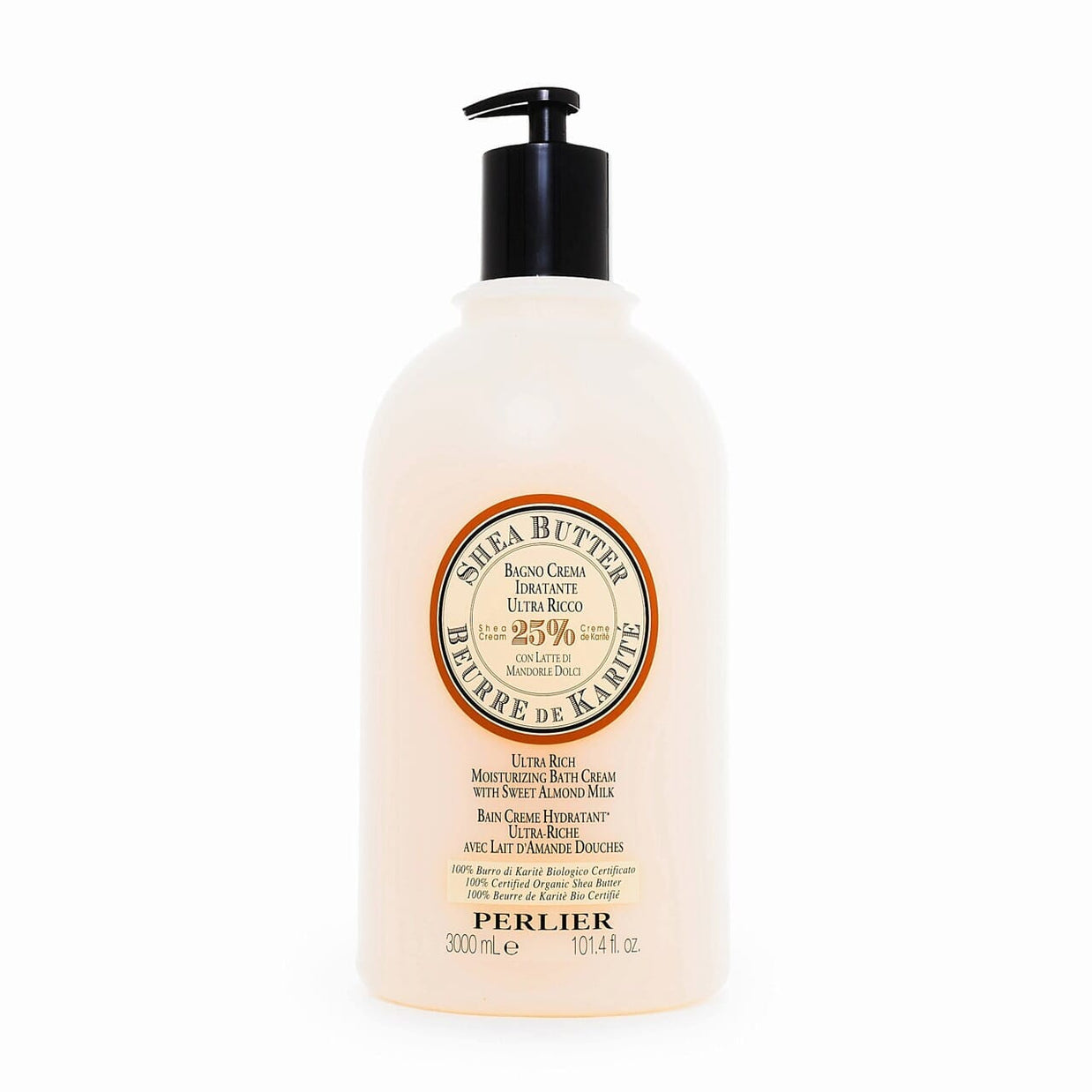 Shea + Sweet Almond Jumbo - Size Bath & Shower Cream - Perlier - BODY CARE, BATH & SHOWER CREAMS, SHEA BUTTER, 3 LITER