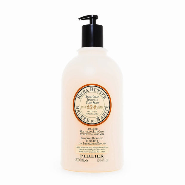 Shea + Sweet Almond Jumbo - Size Bath & Shower Cream - Perlier - BODY CARE, BATH & SHOWER CREAMS, SHEA BUTTER, 3 LITER