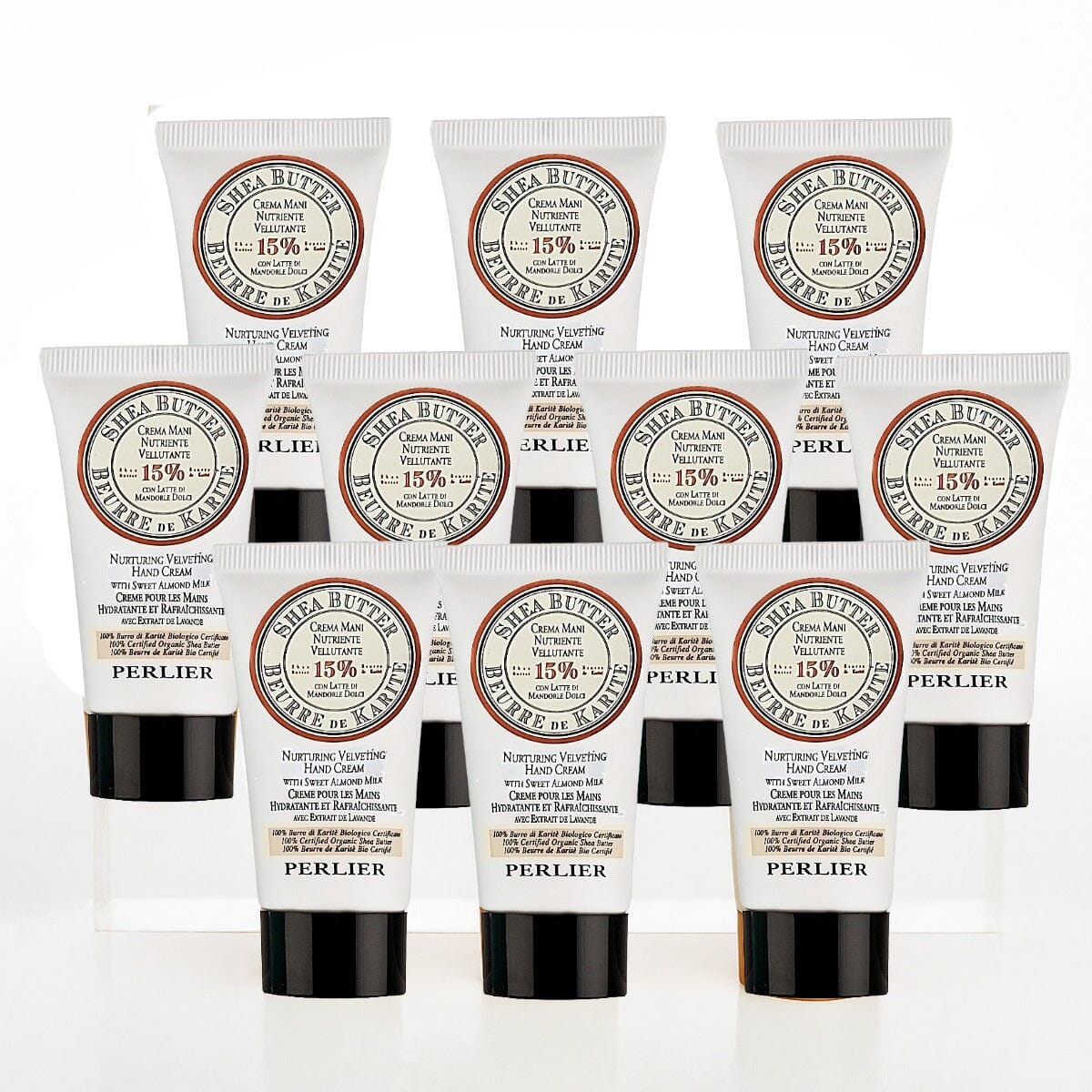 Shea + Sweet Almond Travel - Size Hand Cream<br><i>10 - piece Value Pack</i> - Perlier - MULTI - PACK, BODY CARE, HAND CREAMS, SHEA BUTTER, MINI