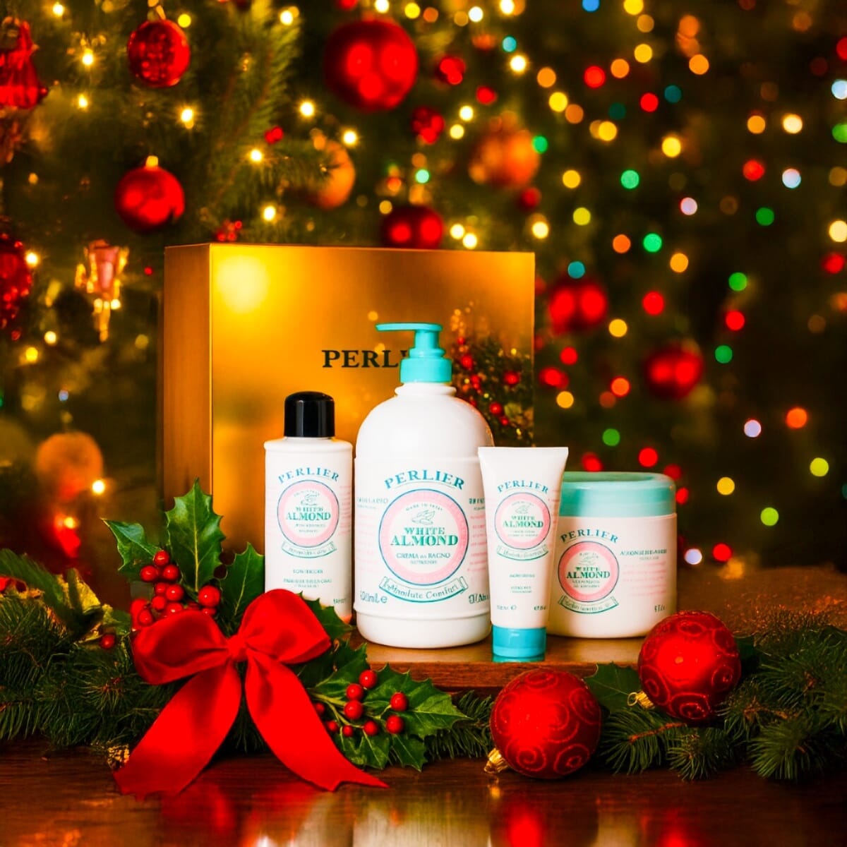 White Almond Holiday Gift Set - Perlier - BUNDLED BODYCARE, WHITE ALMOND