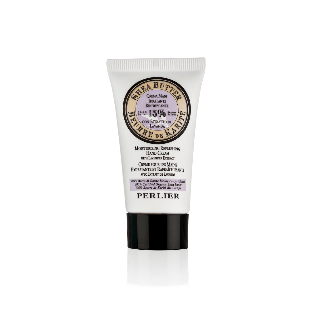 PERLIER 1 OZ SHEA BUTTER + LAVENDER HAND CREAM  IN SCREW TOP TUBE | TRAVEL SIZE
