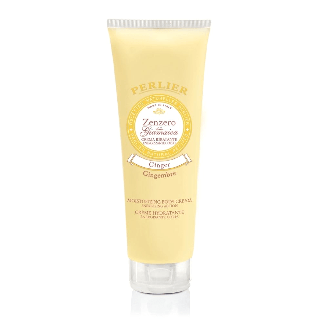 PERLIER 8.4 OZ GINGER MOISTURIZING BODY CREAM IN YELLOW FLIP TOP TUBE | ZENZERO | ITALIAN SKINCARE | HYDRATE & MOISTURIZE SKIN