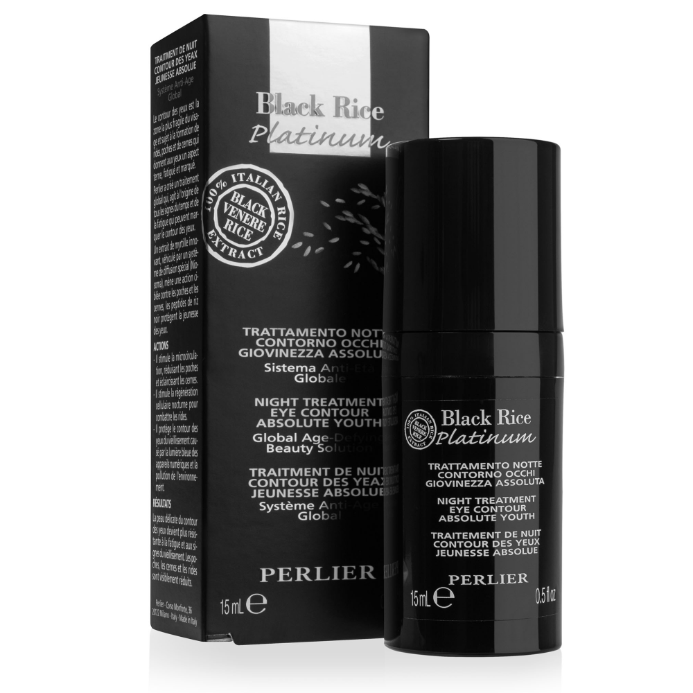 PERLIER'S BLACK RICE PLATINUM ABSOLUTE YOUTH EYE CONTOUR NIGHT TREATMENT