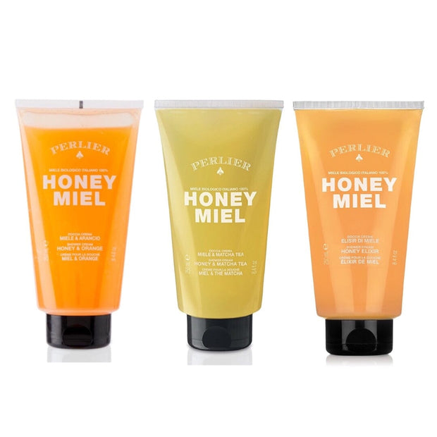 HONEY MIEL BATH & SHOWER CREAM TRIO - Perlier - BUNDLES