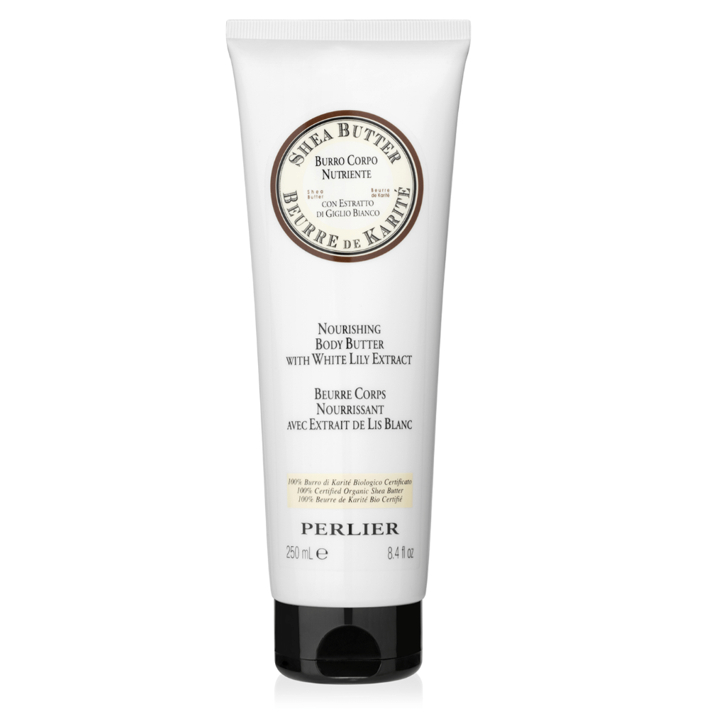PERLIER’S SHEA BUTTER + WHITE LILY BODY BUTTER