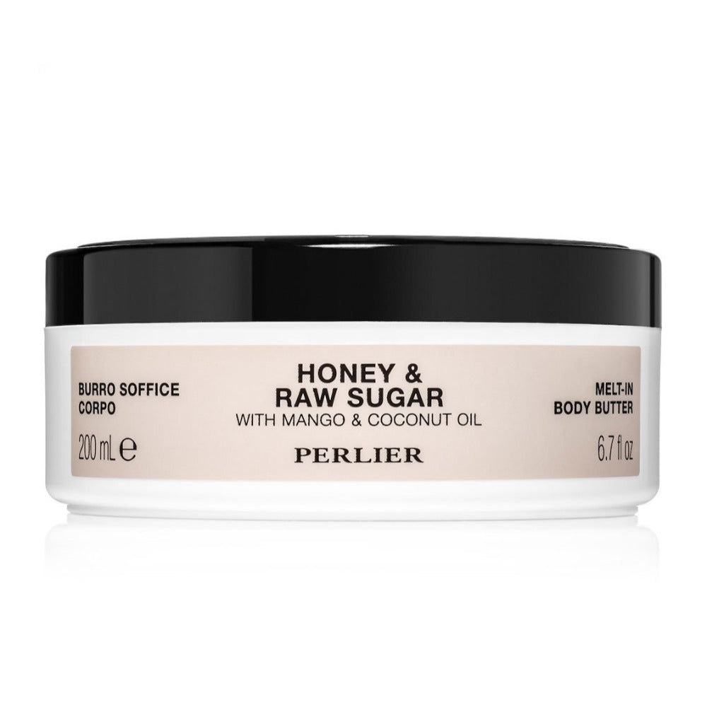 PERLIER’S HONEY + RAW SUGAR MELT-IN BODY BUTTER WITH MANGO + COCONUT